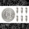 Antiqued Silver Plated Brass Tiny Owl Charms - Set of Six - S-C219